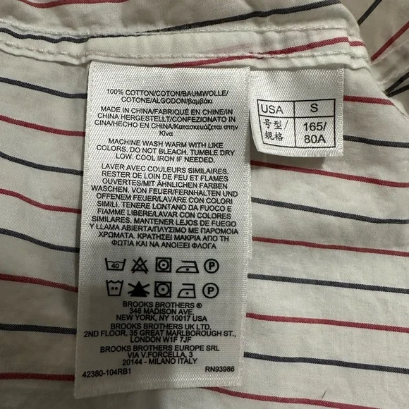 Brooks Brothers Women's White and Red Striped Pajama Set | 100% Cotton - Picture 6 of 7